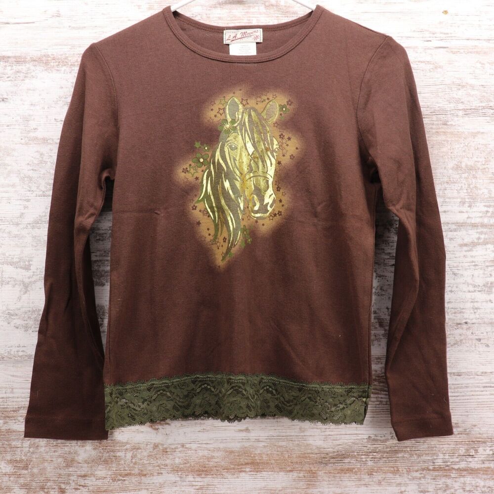 LA Movers Women's Size 14 1/2 Horse T-Shirt